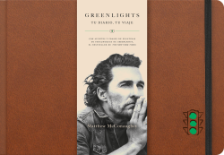 Greenlights – Tu diario, tu viaje de Matthew McConaughey